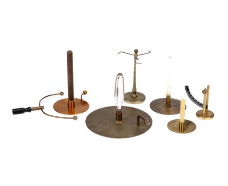 Collection of Electrostatic Demonstration Instruments, Comprising of 4 electrophorous with insulated handles, a small dischar