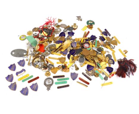 A Large Collection of Enamel School Badges, including Captain, Vicde President, etc. (a lot)