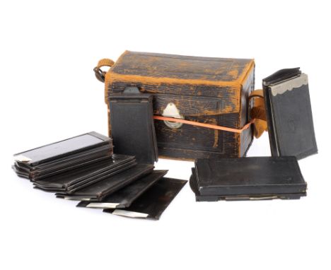 A Small Selection of Plate Holders, including some magazine examples, in various sizes Note: Lot imported under Temporary Adm
