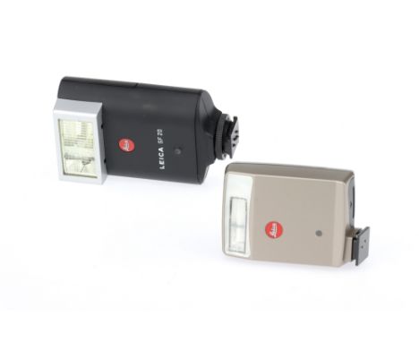 A Leica SF20 and a Leica CF Electronic Flash, both VG, untestedNote: Lot imported under Temporary Admission. 5% UK import VAT