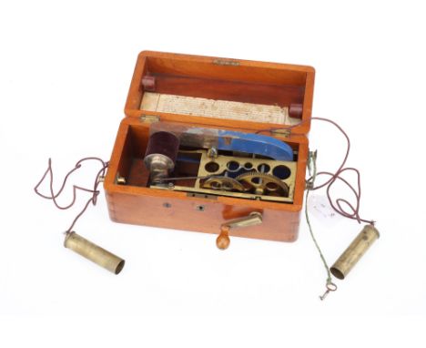 Electro-Medical Shocjk Machine, English, c.1900, unsigned constructed of lacquered brass with large soft iron magnet to rear,