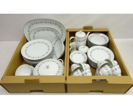Noritake 'Arroyo' pattern dinner and tea service for eight persons   Condition Report   Click here for further images, condit
