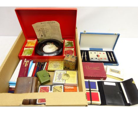 Vintage Roulette cased set by K & C Ltd, Liberty of London playing cards in Liberty print case, cased set of playing cards wi