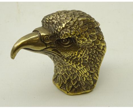 Chinese brass model of an eagle, seal mark to base, H7cm    Condition Report   Click here for further images, condition, auct