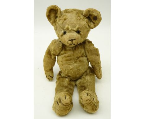 1920's Dean's Rag Book mohair teddy bear, fully jointed, straw filled with glass eyes, L38cm    Condition Report   Click here