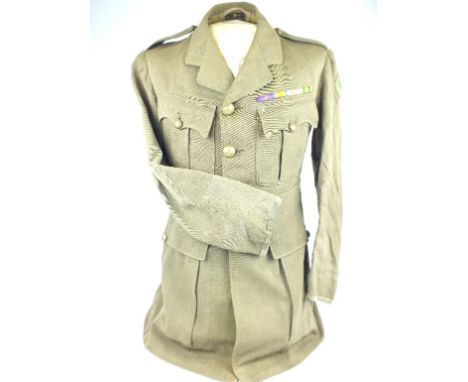 A First World War 55th Division ASC Officer's Cuff Rank Tunic, bearing 55th Division first pattern circular cloth formation p