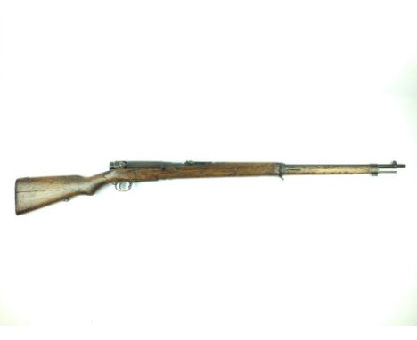 A Deactivated Japanese Arisaka Rifle, 78cm barrel fitted with rear ladder sights, the breech and action with various stamps i