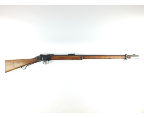A .577/450 Martini Henry Rifle, 32.5inch sighted barrel fitted with ramp and ladder rear sights, the action stamped with a cr