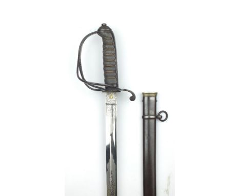 A Good Victorian Royal Artillery Officer's Sword, 81.5cm bright blade by PRICE WHITTAKER & CO. SUFFOLK ST. PALL MALL, LONDON,