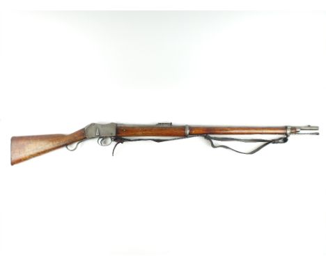 A .577/450 MKII Martini Henry Rifle, 32.5inch sighted barrel fitted with ramp and ladder rear sights, the action stamped with