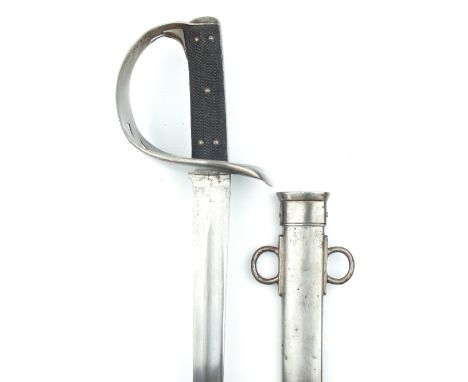 An 1885 Pattern Cavalry Trooper's Sword, 87cm slightly curved fullered blade by MOLE, stamped with various Ordnance marks, re