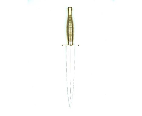 An Eggington Brothers William Rodgers Commemorative Fairbairn-Sykes Commando Dagger, 17.7cm mirror polished flattened diamond