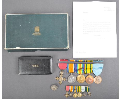 A WWI First and WWII Second World War interest medal group belonging to one Captain Frank James Harris of the Somerset Light 