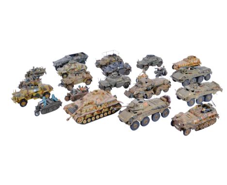 A collection of x20 original vintage believed 1/35 scale WWII Second World War Third Reich Nazi German panzer&nbsp;tanks and 