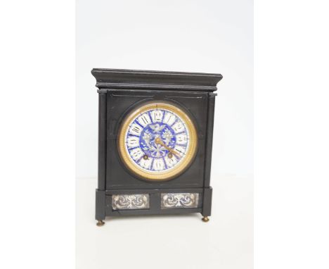 Edwardian mantle clock wood construction 