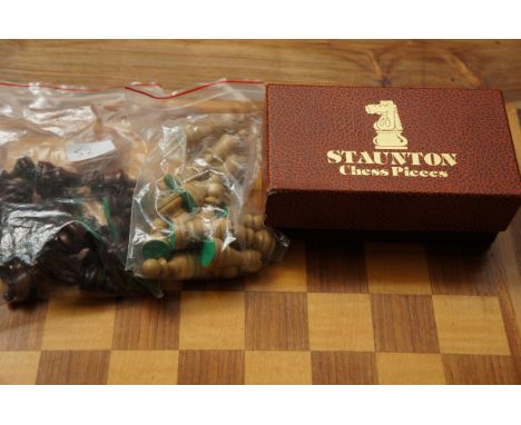 Staunton chess set with board