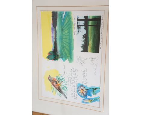 Harold Riley print -  The Belfry sketch book 48/59cm including frame
