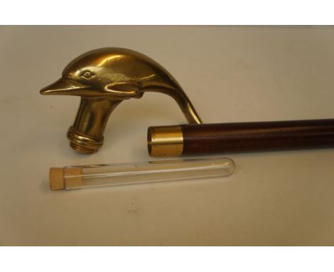 Walking cane with hidden flask 