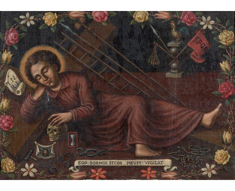 Attributed to Jose Espinosa de los Monteros and workshop (active in Cuzco, Peru between 1682 and 1688)“Infant Jesus as Vanita