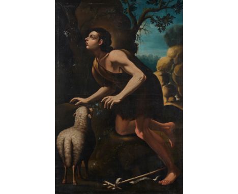 Novohispanic school. 18th&nbsp;century. Attributed to José de Páez (Mexico City, 1727 - circa 1790)."Saint John the Baptist i