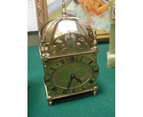 A brass Buren lantern table clock