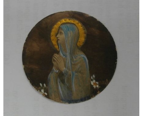 A miniature portrait depicting the Madonna