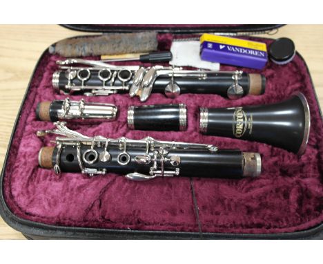 A cased Corton clarinet