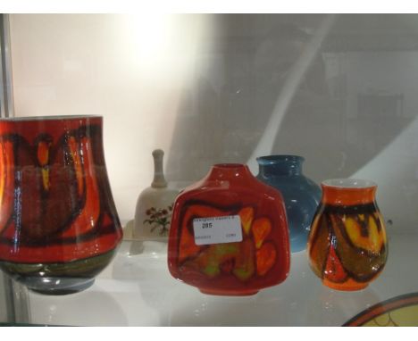 A quantity of Poole pottery to inc Delphis vases etc