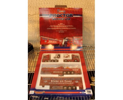 Corgi Barry Proctor Trucks die cast - two cabs, two trailers, fork lift truck etc
