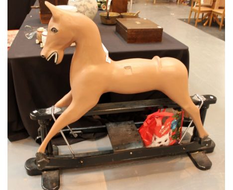Large rocking horse, unfinished project with accessories