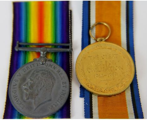 Two Tank Corp First World War medals attributed to 306280, Pte R. Cheers, Tank Corp in original postage with ribbons