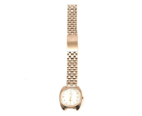 Omega - a gentleman's Electronic F 300Hz Chronometer wristwatch, 31mm silver-coloured baton dial with date aperture in a 38mm