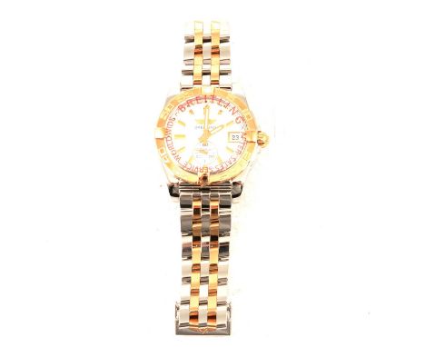 CATALOGUE AMENDMENT - ONLY WORN ABOUT 5 TIMES AND NOT AT ALL SINCE FULL SERVICE. Breitling - a lady's Galactic 36 two tone au