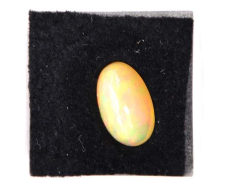 A natural loose Ethiopian Opal, 13.1x8.2mm, approximately 2.71 carats.