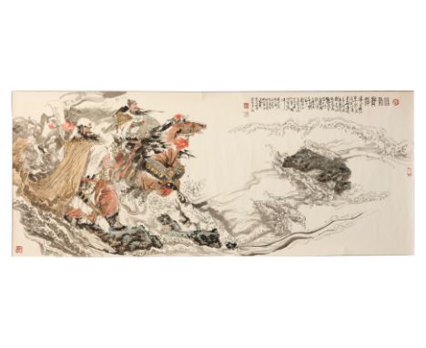 CHINESE SCHOOL (LATE XX) - INK PAINTING, 246 x 100cm
20th century, ink and colour on paper
246 x 100cm
Ownership Statement: T