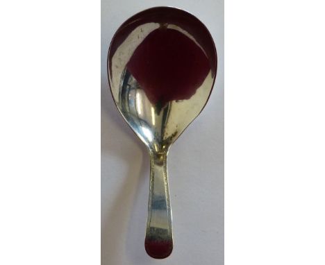 A George III silver bright cut caddy spoon London 1794