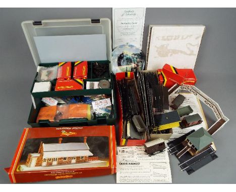 Hornby and Others - A collection of OO gauge scenics, track and some rolling stock, together with a carry case on model railw