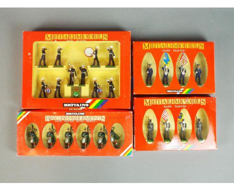Britains - Four sets of Britains soldiers from the Britains Metal Models / British Regiments series. Lot includes #7204 Royal