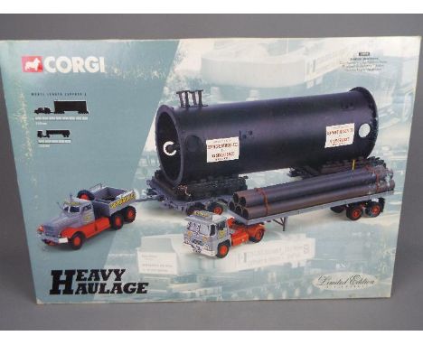 Corgi Heavy Haulage - A Limited Edition boxed 'Heavy Haulage' #31014 Sunter Brothers Guy Invincible Long Platform Trailer Pip