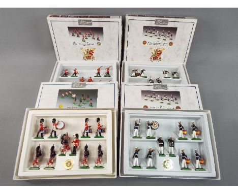Britains - Four Boxed sets from the 'Wm Britain Collection Series'. Lot consists of 2x #5799 The Drum &amp; Bugle Team of Fle