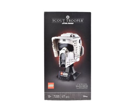 Lego - an original Lego Star Wars set No. 75305 Scout Trooper Helmet.&nbsp;The set rebagged, with all minifigures, instructio