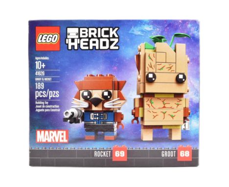 Lego - an original Lego Brickheadz set No. 41626 Groot &amp; Rocket. The set rebagged, with instructions and original box. Bo