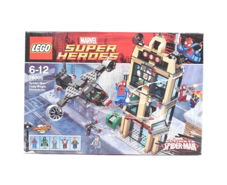 Lego - an original Lego Marvel Super Heroes set No. 76005 Spiderman Daily Bugle Showdown. The set rebagged, with all minifigu