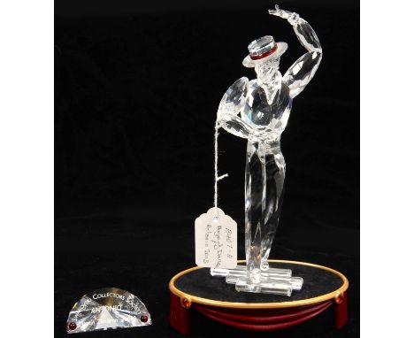 SWAROVSKI&nbsp; CRYSTAL - MAGIC OF DANCE- ANTONIO, 2003, 22CM H AND SCS NAMEPLATE AND STAND , original box (3)  good conditio