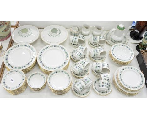 AN EXTENSIVE ROYAL DOULTON BONE CHINA TAPESTRY PATTERN DINNER SERVICE, PRINTED MARK, C1970  Although not every item individua
