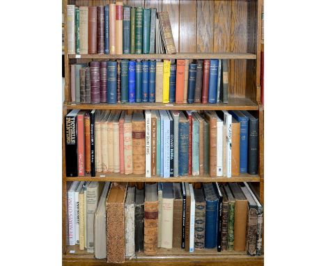 THREE AND A HALF SHELVES OF BOOKS, TO INCLUDE FINE ART (BURRA, PICASSO, LE BRUN, WRIGHT OF DERBY AND OTHERS), 19TH AND 20TH C