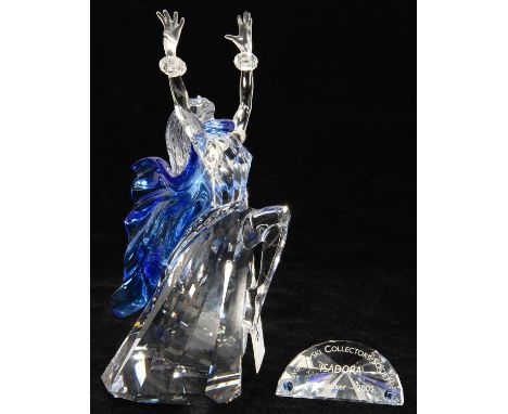 SWAROVSKI&nbsp;CRYSTAL,&nbsp; MAGIC OF DANCE -&nbsp; ISADORA, 20CM H AND SCS NAMEPLATE, ORIGINAL BOX (2)  GOOD CONDITION