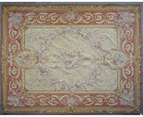AN AUBUSSON TAPESTRY, LATE 19TH/EARLY 20TH C, IN LOUIS XVI STYLE, 235 X 302CM  Threadbare in places