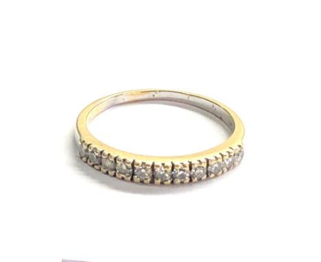 18ct gold vintage diamond half-eternity ring (2.9g) 
