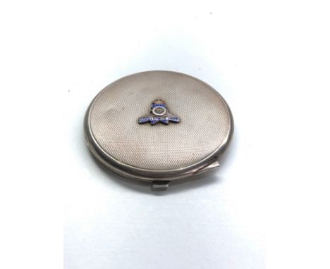 Military badge silver compact 